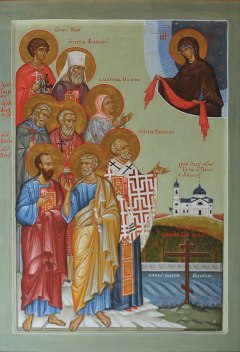 Икона «Собор избранных святых Петропавловского храма»